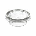 Pot à sauce plastique transparent avec couvercle 30 ml - par 60