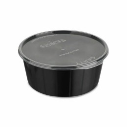 Boîte ronde plastique noire 750 ml - par 125