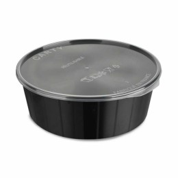 Boîte ronde plastique noire 1150 ml - par 100