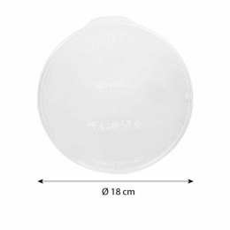 Couvercle plastique transparent pour boîte ronde plastique noire 1150 ml - par 200