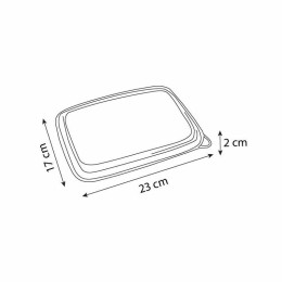 Couvercle PP pour barquette bagasse 950 ml - par 150