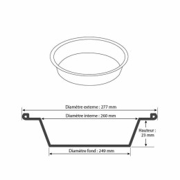 Tourtière aluminium 1100 ml (TO 270) - par 100
