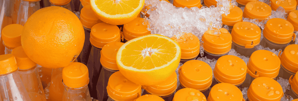 Bouteilles de jus de fruits