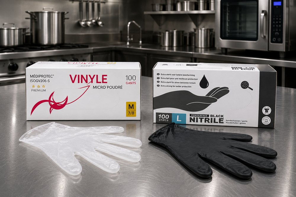 Gants nitrile ou vinyle