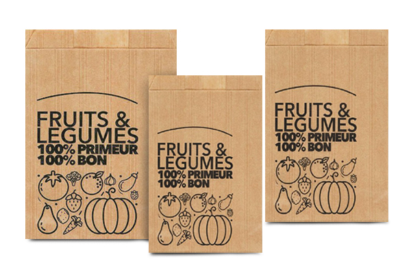 Sac fruits et légumes kraft